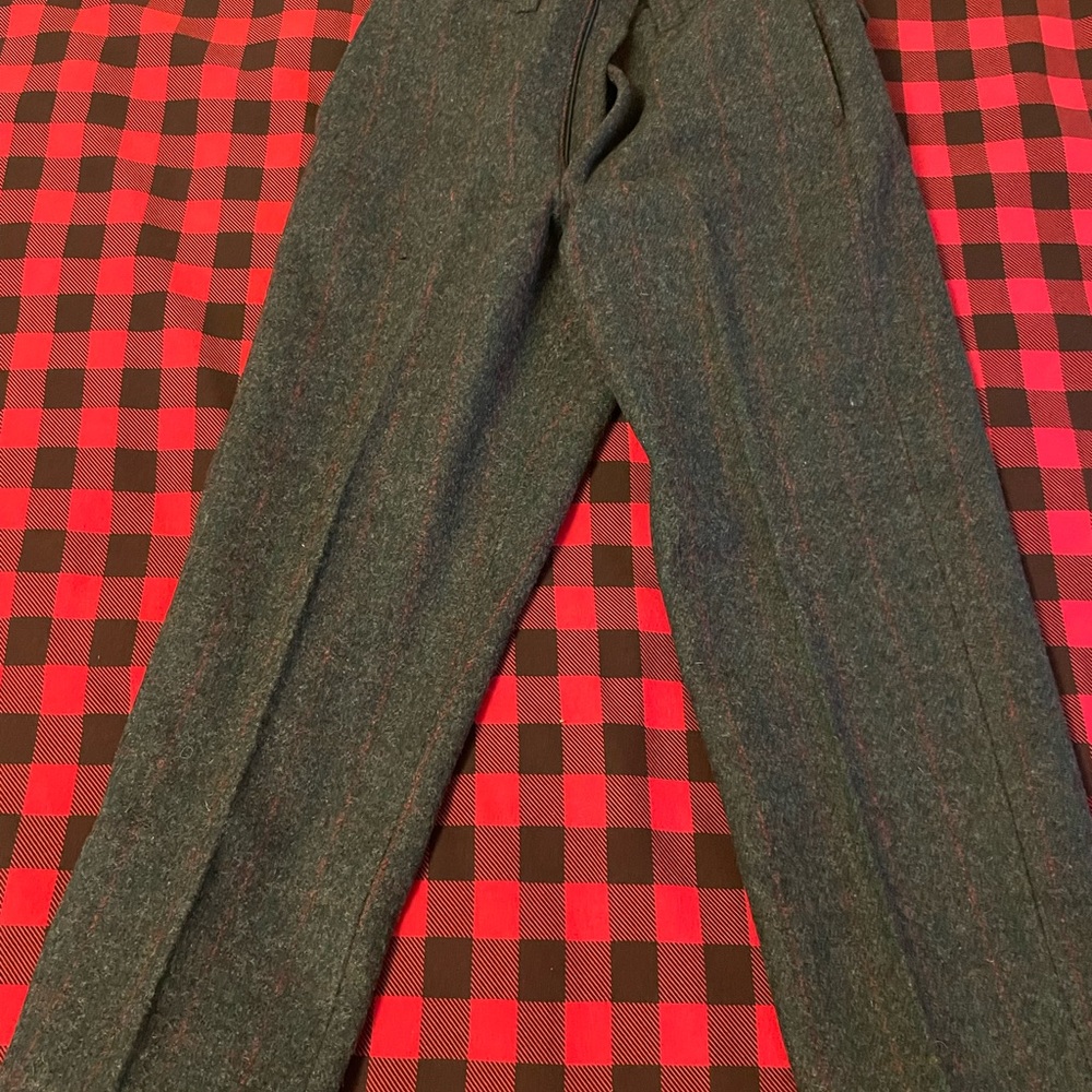 Woolrich Men’s like new gray with red pinstriped hunting pants